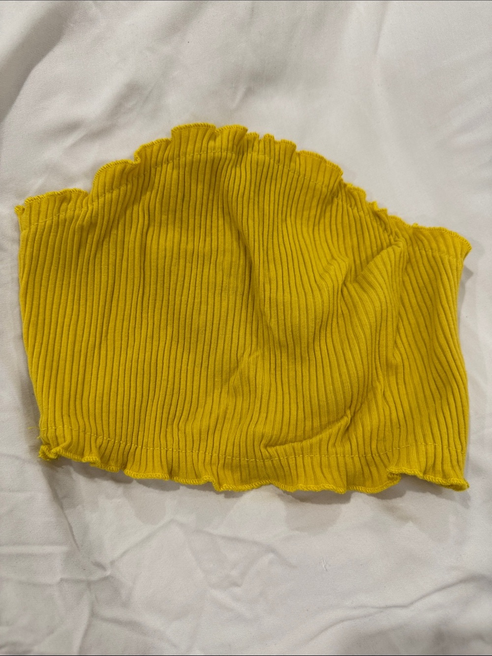Yellow Ribbed Tube Top